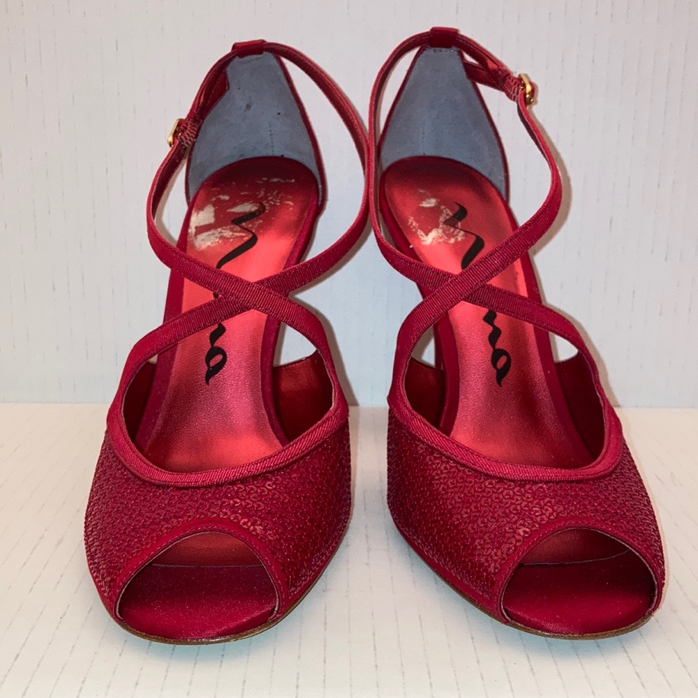Nina red sequence pumps